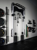 2026 Rack de Sentadillas Plegable Multifunción Comercial Montado en Pared para Uso en Gimnasio Doméstico con Patas de Acero Inoxidable para Ejercicio de Espalda