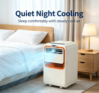 Climatiseur Portable Électrique Mini Airwens 1800 BTU avec Minuteur, 3 Modes, Taille Compacte, Idéal pour Maison, Camping-Car, Tente, Bureau