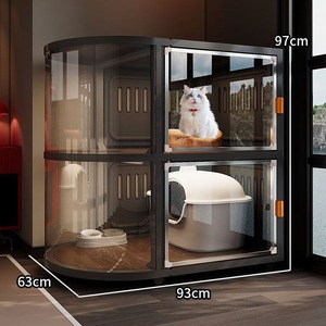 Biệt thự mèo 3 tầng siêu rộng cao cấp, có nhà vệ sinh tích hợp, dành cho mèo Maine Coon & nhà có nhiều mèo - Product Image 6