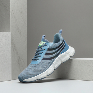 Chaussures de sport décontractées basses pour hommes en maille tissée respirante, style marche, à lacets, antidérapantes, pour l'été et toutes saisons - Product Image 5