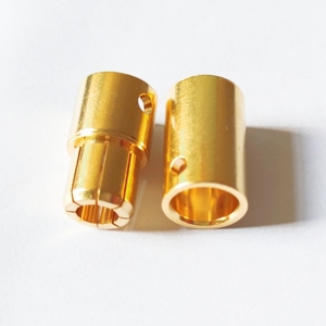 Conector Banana de Latón CNC de 180A, Alta Corriente, 6.5mm, Carcasa Metálica Chapada en Oro, para Piezas de Drones Compatibles y Modelos <span class=keywords><strong>RC</strong></span> - Product Image 1