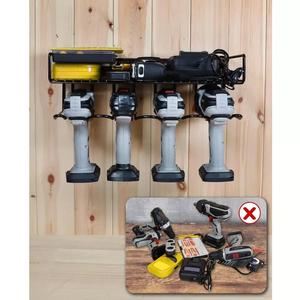 Support mural robuste pour garage et rangement, avec support pour perceuse, organisateur d'outils électriques, gain de place, organisateurs d'outils de garage - Product Image 6