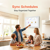 Calendrier numérique avec écran tactile de 15 pouces, calendrier intelligent, horloge Wi-Fi, lecteur MP3 AVI, cadre en plastique ABS, lecture vidéo, résolution 1280x800