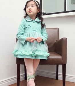 เสื้อโค้ทเดรสกันหนาวสีพื้นหวานๆ สำหรับเด็กผู้หญิง จากประเทศจีน - Product Image 3