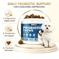 Complément alimentaire pour animaux de compagnie OEM 120 Probiotic Soft Chews, soutien quotidien de la santé intestinale pour chiens et chats, soin digestif à haute palatabilité