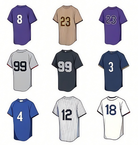 2025 Beliebteste hochwertige kunden spezifische Digitaldruck-Baseball-Trikots Atmungsaktive anti bakterielle 100% Polyester Plus Size für - Product Image 1