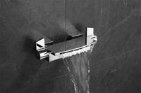 Robinet de bain mural à double poignée, débit élevé, avec douchette apparente, noyau en céramique, cascade haute pression, doux, garantie 5 ans