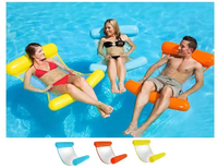 Hamac flottant gonflable en PVC KB HC-042001, canapé flottant, lit flottant pliable, dossier d'été, flotteur de piscine portable
