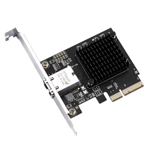 PCIe x4 단일 포트 10Gb lan 카드 RJ45 슬롯 10 기가비트 이더넷 nic 네트워크 카드 AQC107 칩셋 서버 데스크탑