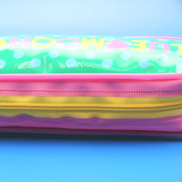 Sac à crayons Transparent en PVC avec Logo personnalisé pour étudiants et enfants, pochette de rangement de papeterie avec fermeture éclair pour fille, sacs à stylos transparents simples et mignons