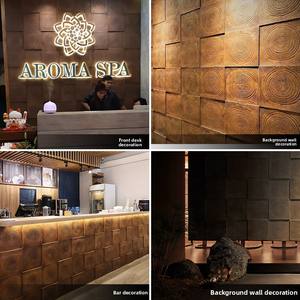 Panneau <span class=keywords><strong>de</strong></span> décoration extérieur en PU imitation bois carbonisé, revêtement mural culturel, design moderne et simple, grand format - Product Image 2