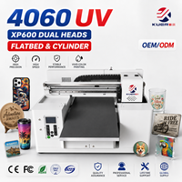 Imprimante UV DTF 4060 avec doubles têtes d'impression XP600, impression à plat et cylindrique, sortie stable pour produits personnalisés multi-matériaux
