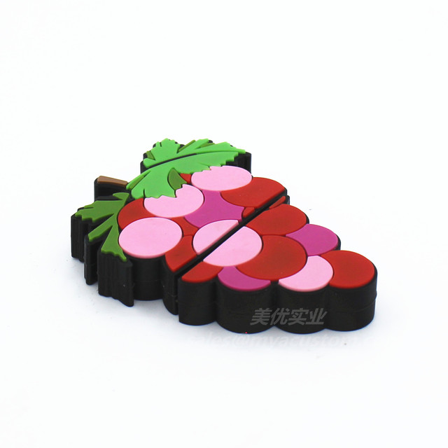 DZ-001 Bulk Cheap Pvc Grape Shape Usb Flash Drive Super Quality Fruit Shape Usb Disk