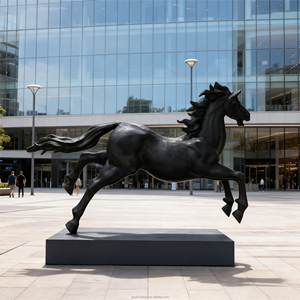 Özel yapılmış yüksek kaliteli cilalı paslanmaz çelik at heykeller ve Metal el sanatları, açık ticari alanlar için uygundur. - Product Image 5