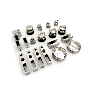 Garnitures de quincaillerie de <span class=keywords><strong>cabine</strong></span> de douche ensemble de portes coulissantes sans cadre chromé - Product Image 1