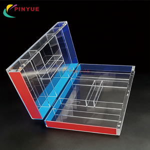 กล่องอะคริลิคใสขนาดเล็กสำหรับใส่เครื่องประดับ พร้อมฝาปิด ไฟ LED ปรับสีได้ ใช้จัดแสดงของขวัญ - Product Image 1