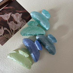 SAIYII yüksek kalite özel Logo kabuk desen kadın saç tokası pençe akrilik pençeleri saç aksesuarları - Product Image 2