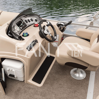 Plancher de fête en aluminium de luxe pour la pêche sur mesure mini passager ponton à deux étages bateaux restaurants en plastique cadre électrique