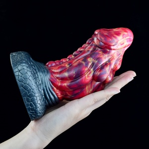 NNSX Newest Curve Scales Short Anal Plug Dragon <b>Dildo</b> with Suction Cup Thick Conical Head Erotic 18+ Sex Toy for Women - Product Image 5
