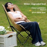 Chaise lune pliante portable d'extérieur, tabouret inclinable réglable pour le camping, la pêche et le croquis
