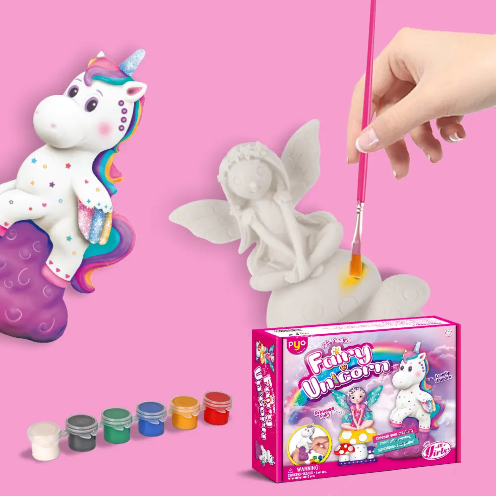 Đồ chơi CHA mẹ-con bức tranh cổ tích Kid 6 + lứa tuổi cô gái món quà exquitiste giáo dục màu hồng vẽ đồ chơi cổ tích Unicorn sơn Kit