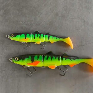 Hameçon triple avec verrouillage à ressort pour appât souple, hameçon de pêche barbelé non lesté, connecteur à vis pour montage de hameçon. - Product Image 2