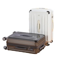 Valise de voyage de luxe légère en ABS pour étudiants, durable, avec compartiments de rangement suspendus, roulettes fixes et serrure, modèle 2026
