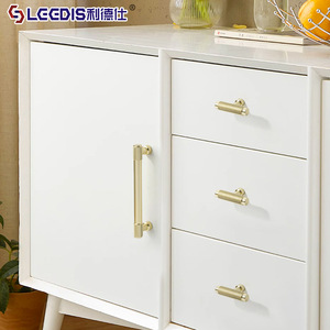 LGDIS Gold Cabinet Handles Bar <b>Knobs</b> Aluminum Alloy Minimalist Wardrobe Drawer Hardware - Product Image 4