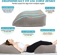 Coussin de jambe gonflable en PVC floqué, portable, pour canapé, lit et voyage