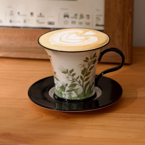 Vintage <b>Floral</b> Coffee Cup and Saucer Set 250ml Ceramic Tea Cup Set in Gift <b>Box</b> - Product Image 5