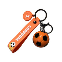 Porte-clés Mini Ballon de Football Européen Simulé, Motif Ballon de Foot, Cadeau Souvenir, Pendentif de Sac à Dos en Plastique Acrylique