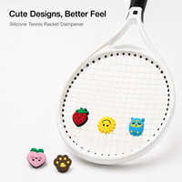 Amortisseur de vibrations en silicone OEM pour raquette de tennis, réducteur de chocs, logo personnalisé, accessoire souple pour joueurs