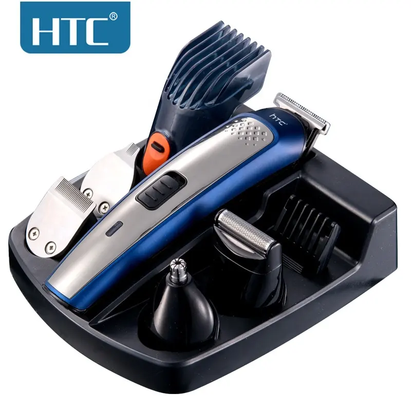 HTC AT-1207 7 in 1 men's grooming kit hair clipper hair trimmer shaver nose ear trimmer with special limit comb lithium battery