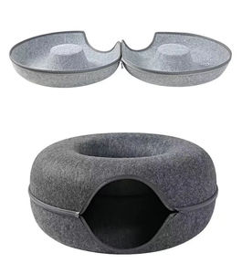 Fábrica caliente nueva moda diseñada elegante buena calidad oculta transpirable duradero Donut gato túnel cama con cremallera - Product Image 5