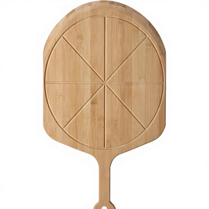 Tabla de Cortar de Bambú y Cerámica Desechable de 16 Pulgadas, Ligera y Lisa, con 8 Ranuras para Cortar Pizza - Product Image 1