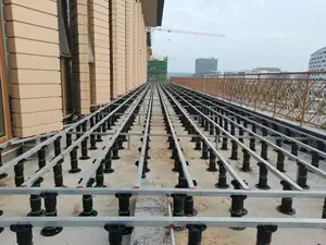 Fornitura del produttore JNZ supporto per pavimento in Wpc supporto per ponte regolabile travetto in alluminio flessibile Pedstal in plastica
