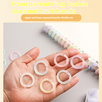 Cierre de bobina de encuadernación de hojas sueltas de color transparente Anillo perforado de plástico Carpeta de archivos extraíble con hebilla de anillo