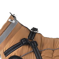 Manteau d'hiver chaud en polyester pour chien, veste réfléchissante imperméable doublée de polaire, gilet-harnais pour chiens de taille moyenne et grande