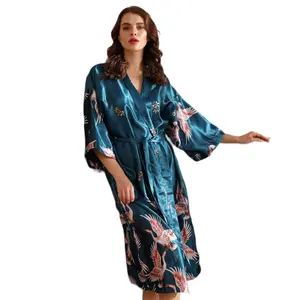 Vendita all'ingrosso della fabbrica 2024 estate nuove donne di seta di raso abito pigiama festa nuziale abito di seta pigiama da donna