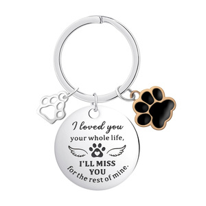 <span class=keywords><strong>2026</strong></span>년 신제품 창의적인 스테인리스 키체인 분실 방지 애완동물 태그 레이저 각인 키체인 - Product Image 4