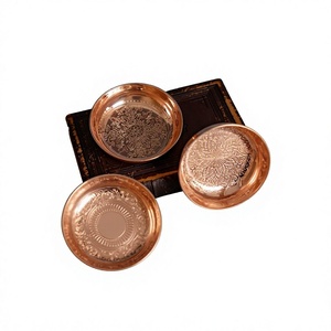 Cuenco de cobre ligero para servir, para el hogar, cocina, restaurante, mesa de comedor, accesorios de cocina para servir alimentos - Product Image 1