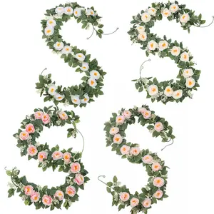 DIY BOHO 장식 농가 파티 장식 숲 웨딩 장식 꽃과 과일 시뮬레이션 장미 덩굴