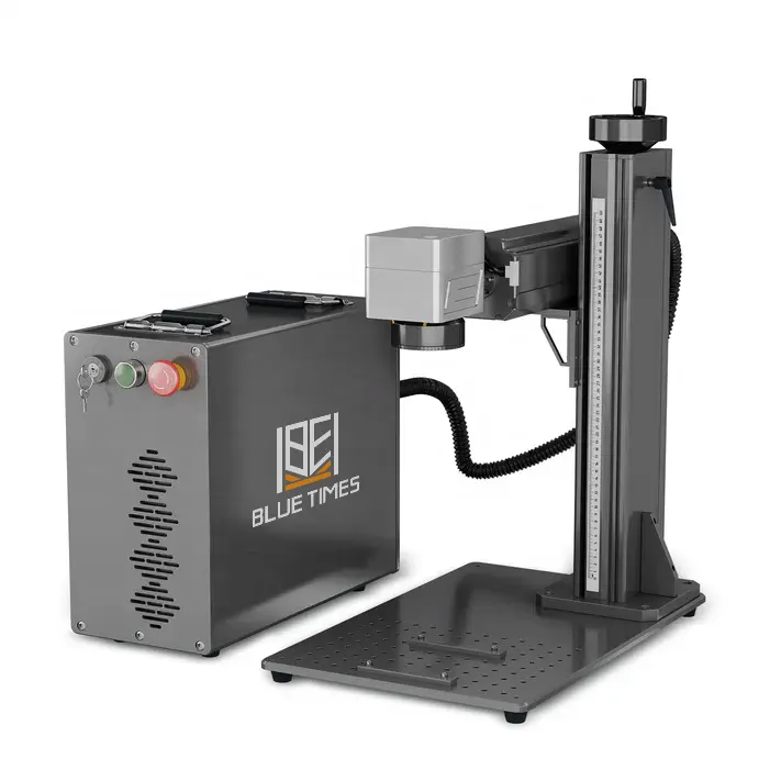 BlueTimes 50W 60W 100W Fiber Laser Marker Machine Marking Engraving On stainless Steel Metal Molding Tool