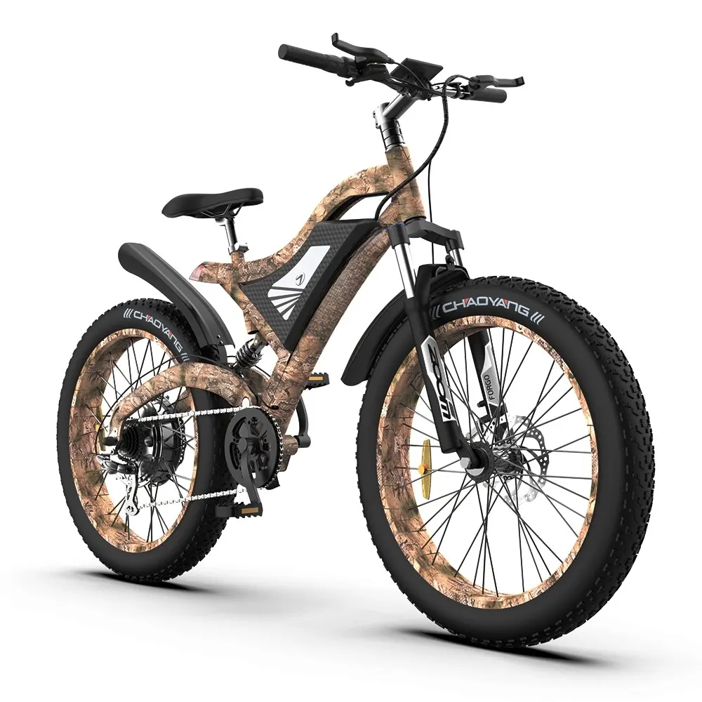 48V 1500W arka Motor Stealth bombacı elektrikli dağ bisikleti 26 inç yağ lastik Ebike lityum pil 7 hızları Ebike elektrikli bisiklet