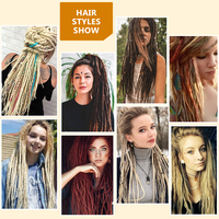Estensioni Dreadlock Dreadlock 24 pollici Dreadlock Dreadlock Dreadlock fatti a mano Hippie sintetici