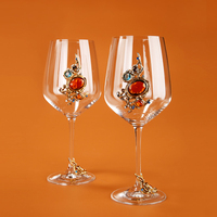 RORO-Conteneur à vin en verre émaillé de couleur fleur rouge pour décoration d'intérieur design classique luxe pour mariage et fête