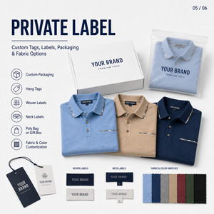Camisa Polo a Cuadros con Logotipo Personalizado para Hombre, Transpirable, Informal de Negocios, Ligera, con Ribete en Contraste, Uniforme de Golf, Venta al Por Mayor - Product Image 5