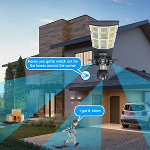 Ba Ống Kính Năng Lượng Mặt Trời Ánh Sáng Với Máy Ảnh 4G Sim Wifi Tất Cả Trong Một Năng Lượng Mặt Trời Đèn Với CCTV Với PIR V380Pro - Product Image 5