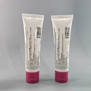 Tube souple rond en PE blanc personnalisé de 50g avec bouchon à clapet orienté D30mm pour emballage de crème ou d'onguent à la vitamine E - Product Image 5