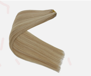 Extensions de cheveux humains blond platine longues et lisses, ensemble complet pour la tête, densité 100%, cheveux Remy, taille personnalisable - Product Image 4